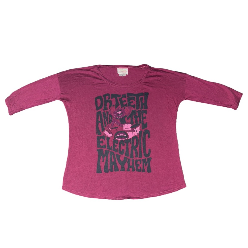 Disney Muppets Animal Maroon 3/4 Sleeve Slumber Collection by Munki Munki Size M
